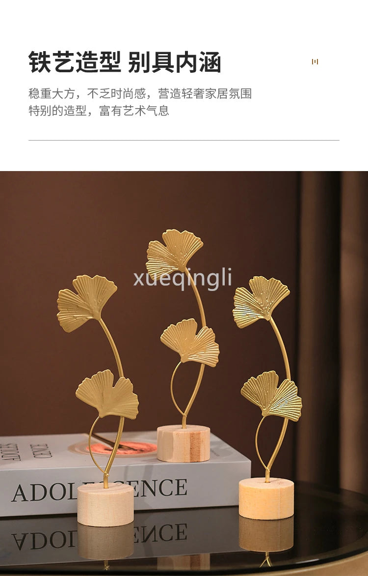 Iron Art Ginkgo Leaf Decoration