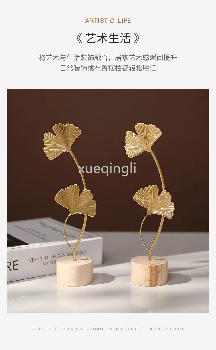 Iron Art Ginkgo Leaf Decoration