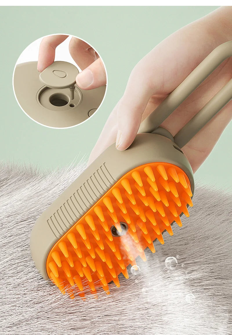 3 In 1  Electric Pets Steam Brush