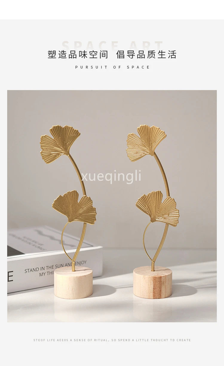 Iron Art Ginkgo Leaf Decoration