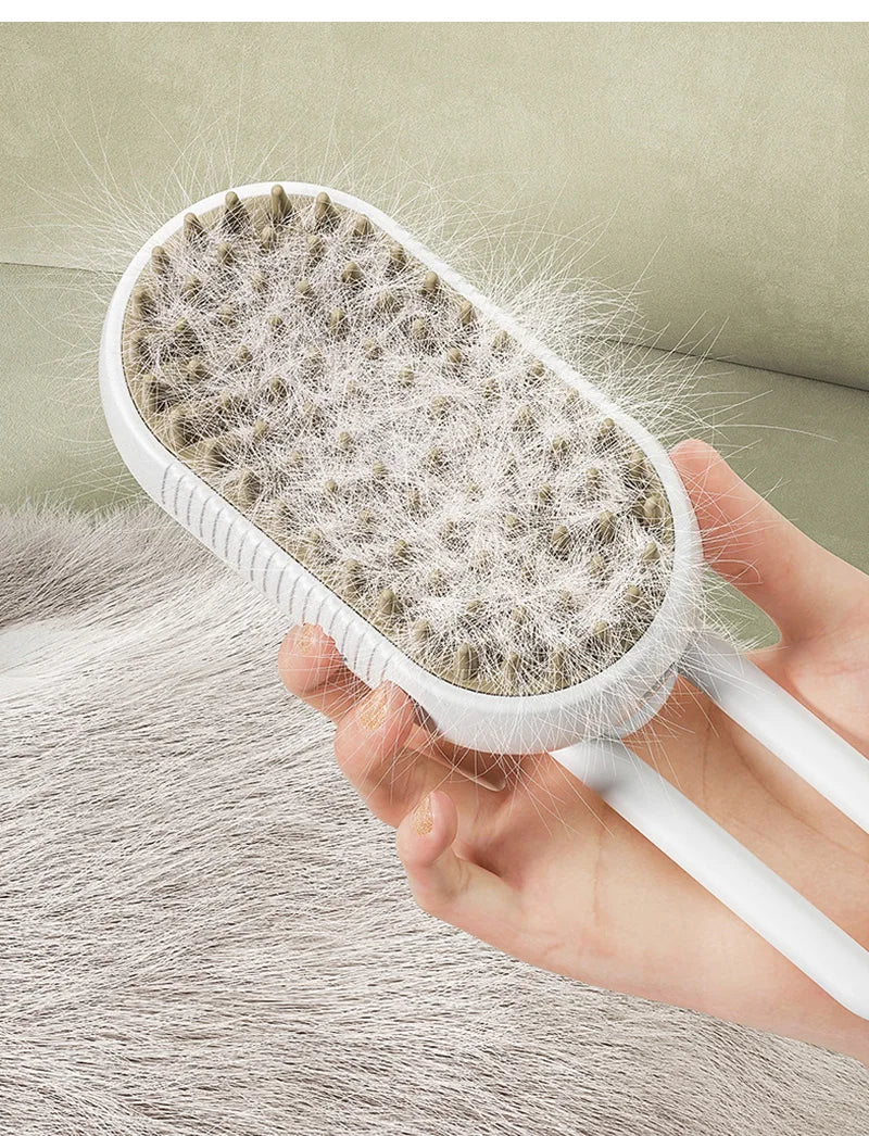 3 In 1  Electric Pets Steam Brush