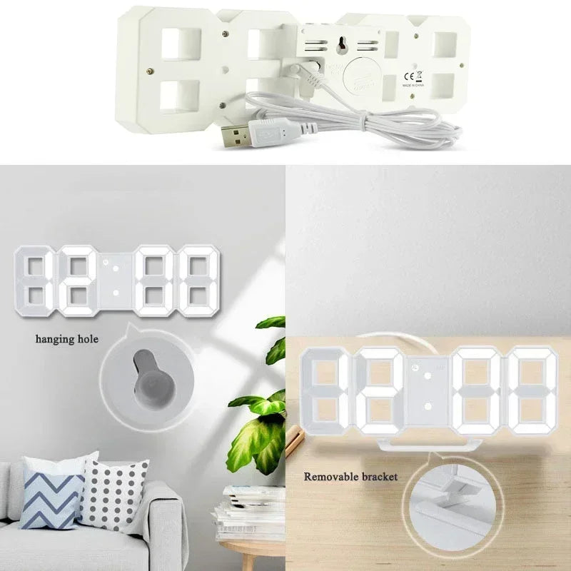 Alarm 3D Clock LED Digital