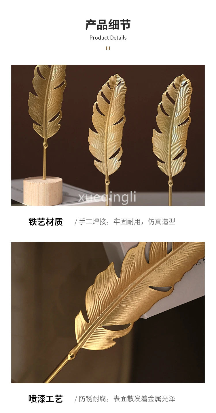 Iron Art Ginkgo Leaf Decoration